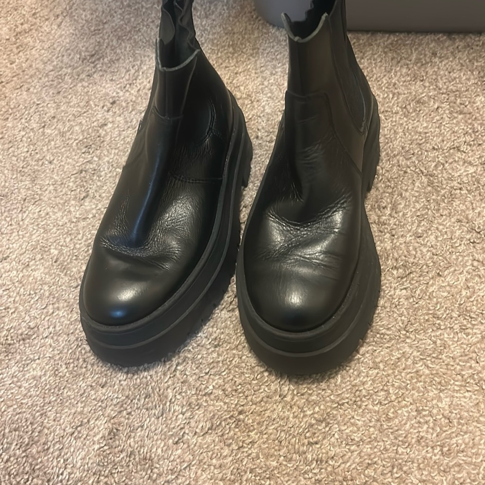 Kurt Geiger Black Combat Boots with Durable Sole